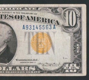BEAUTIFUL A-A BLOCK 1934A $10 NORTH AFRICA NOTE!!  NO PINHOLES OR TEARS 