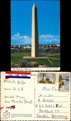 Postcard Washington D.C. The Washington Monument 1970