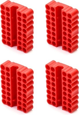 4 Pcs 1/4 Inch Hex Bit Organizer 32 Holes Screwdriver Bit Holder Organizer