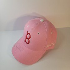 Mike Lowell Autographed~Boston Red Sox Pink Baseball Hat MLB - Free Shipping 