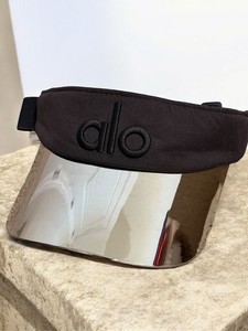 Alo Yoga Airlift Solar Visor Black Chrome Adjustable Sun Shield