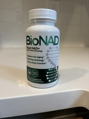 BioNAD NAD+ Dietary Supplement Capsules, Vegetarian, Non-GMO, 60 Count