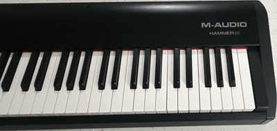 M-Audio Hammer 88 88-Key Weighted MIDI Keyboard Controller USB Out, 1 Pedal
