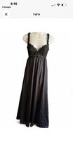 Olga Vintage Nightgown 1960 Slip Dress Black So 32