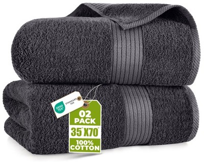 Bath Sheets 2 Pack, 35x70 Inches, Extra Large Shower Towels, 100% Spun Cotton...
