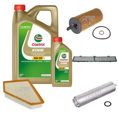 FEBI Inspektionspaket 6L Castrol EDGE Titanium FST 5W-30 LL für BMW 3er Touring