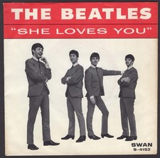 Beatles VINTAGE EARLY 1964 SHE LOVES YOU PICTURE SLEEVE!