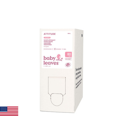 ATTITUDE Baby Laundry Detergent Refill, EWG Verified Plant-Based Liquid, Unscent