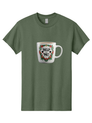 Help-Me-13 Mens Graphic Tee, 100% Cotton, Casual Summer Wear