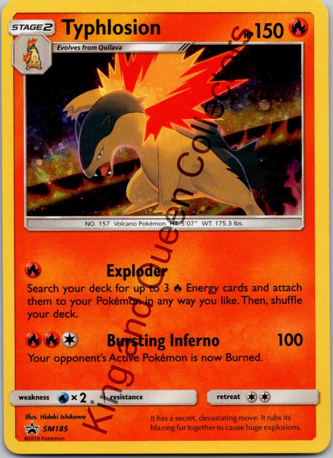Typhlosion Holo Promo SM Promos SM185 NM