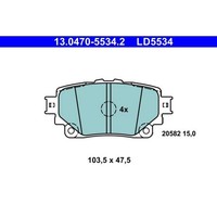 ATE Cermaic Bremsbelagsatz Hinten FüR Toyota RAV 4 RAV 4 VAN A5 H5