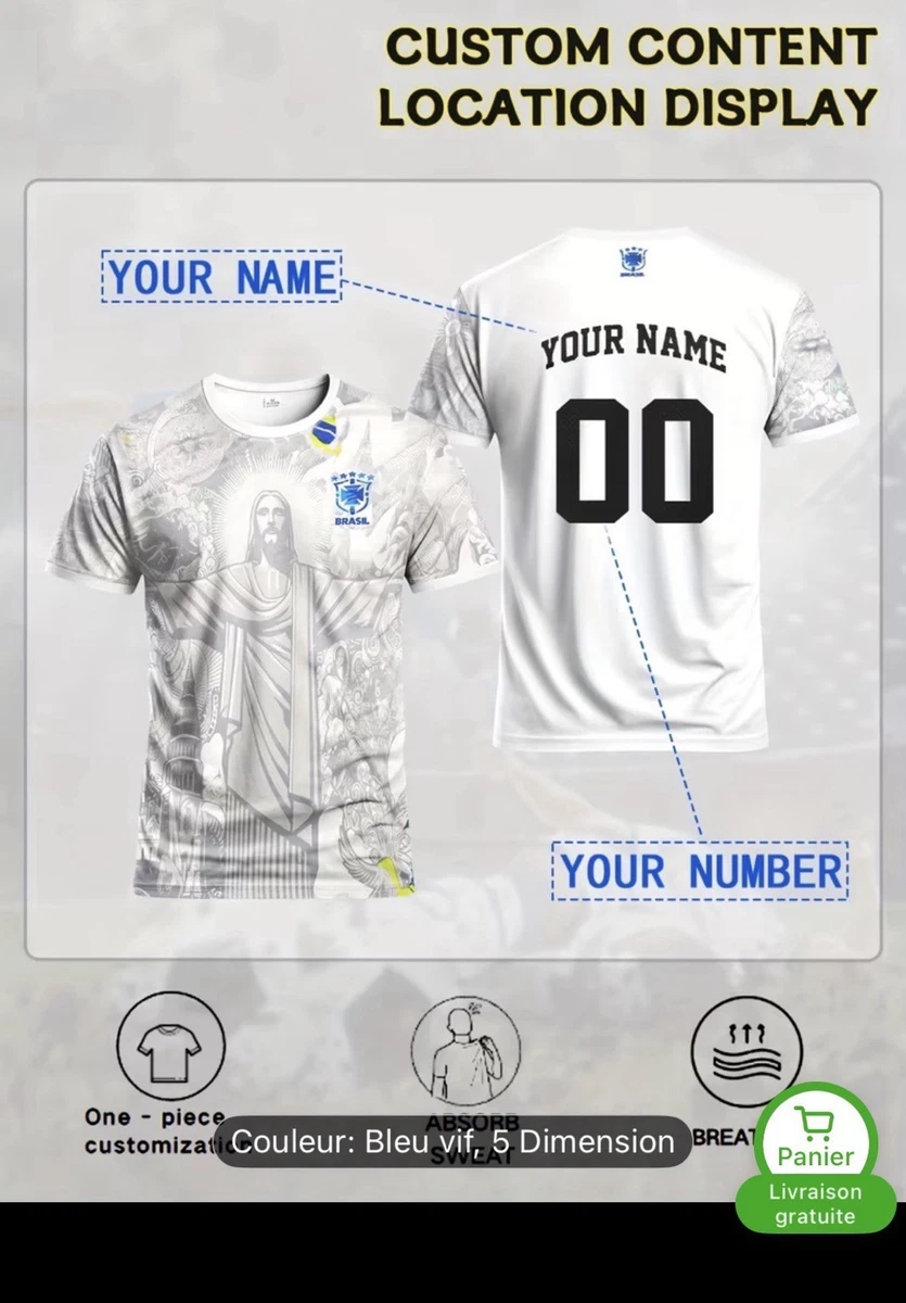 Maillot de foot retro entraînement Brésil 4 étoiles