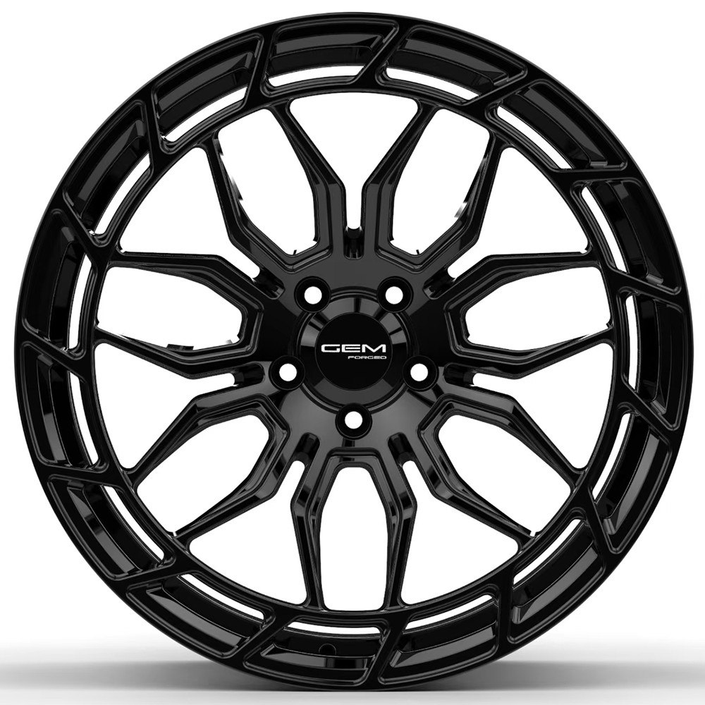 20" 21" GEM G8T Forged Aero Lip Style in Gloss Black Wheels for Audi R8