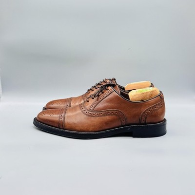 Johnston & Murphy Shoes Mens 9 Brown Leather Cap Toe Oxford  display picture 1