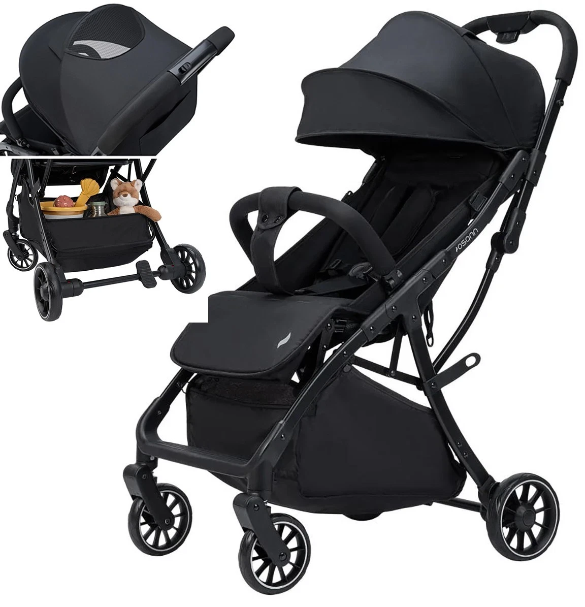 Osann Combi Pushchair AutoFold Height Adjustable 5 Point Harness System Backrest