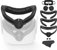 VR Facial Interface for Oculus Quest 2 - Face Pad Replacement, 2PCS PU Leather F