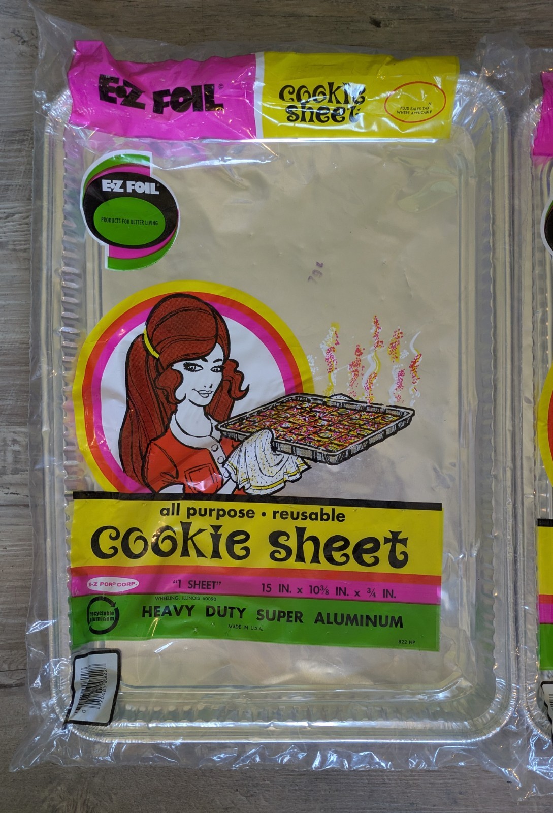 Vintage NOS New Cookie Sheet E-Z Foil Heavy Duty Super Aluminum Lot of 4