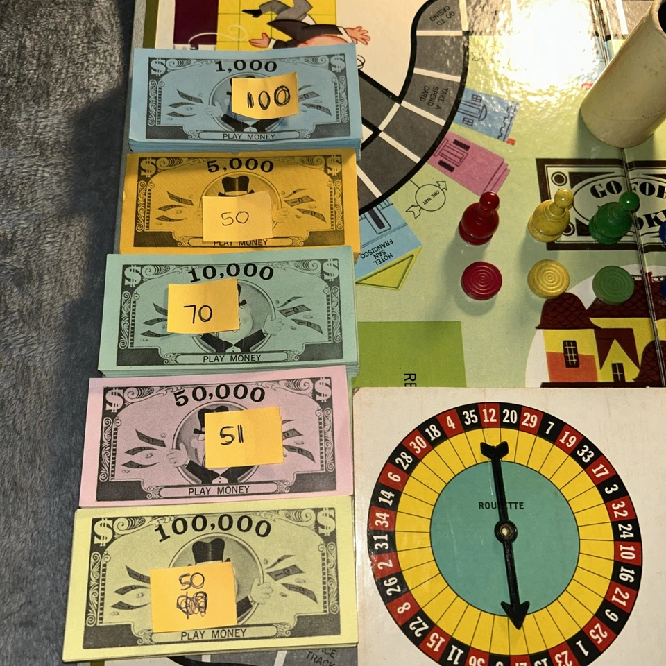 1965 Go For Broke Vintage Board Game By Selchow & Righter *99% Complete* - Image 3 of 4