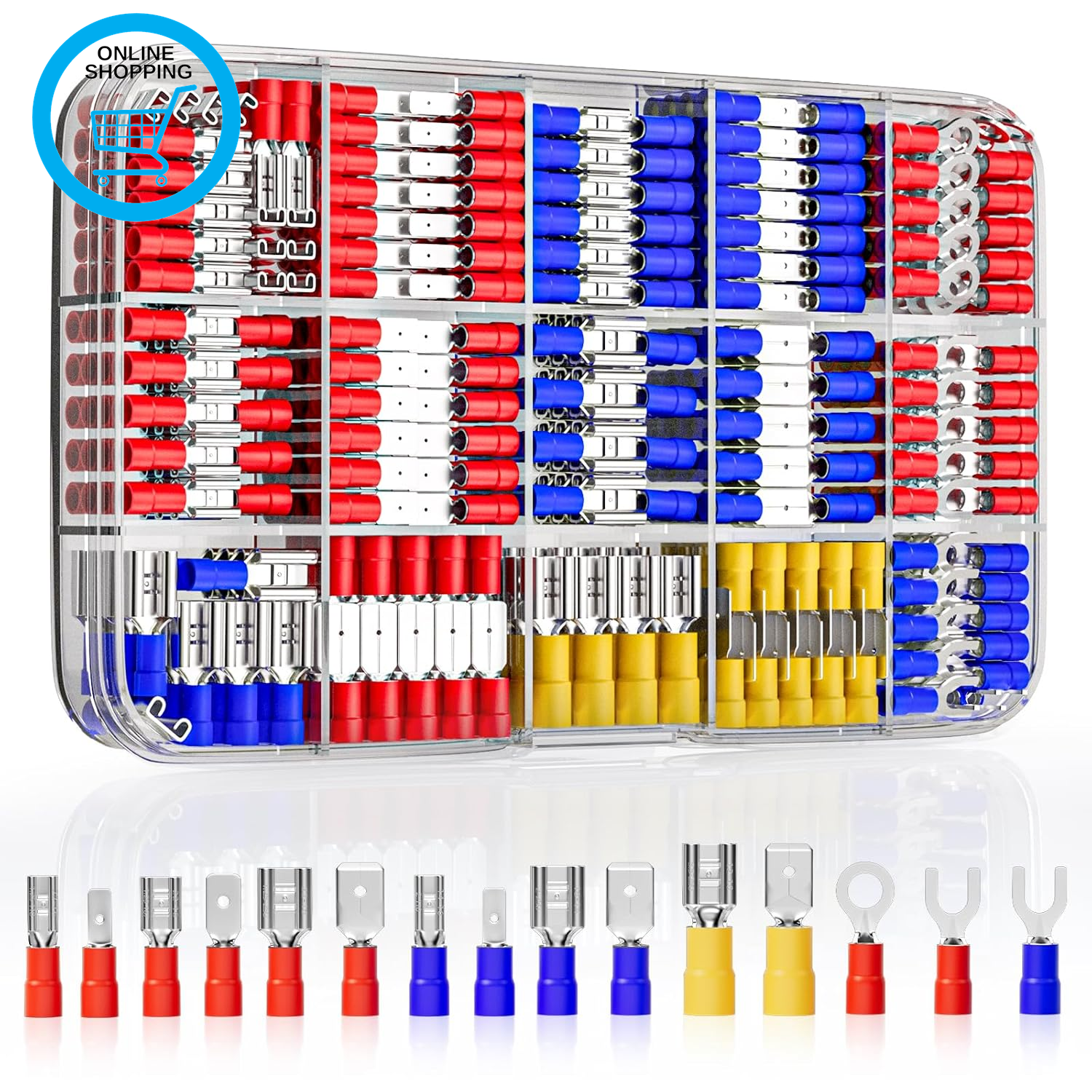368Pcs  Crimp Connectors 0.5-6.0Mm² Electrical Crimping Connectors Insulated Cri