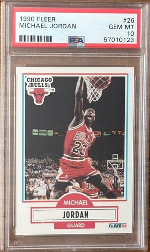 1990 Fleer #26 Michael Jordan PSA 10 Gem Mint Chicago Bulls HOF GOAT