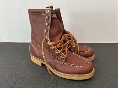 Weinbrenner 8 Inch Work Boots Size 6.5 E Brown 814-4213 Vintage USA Made