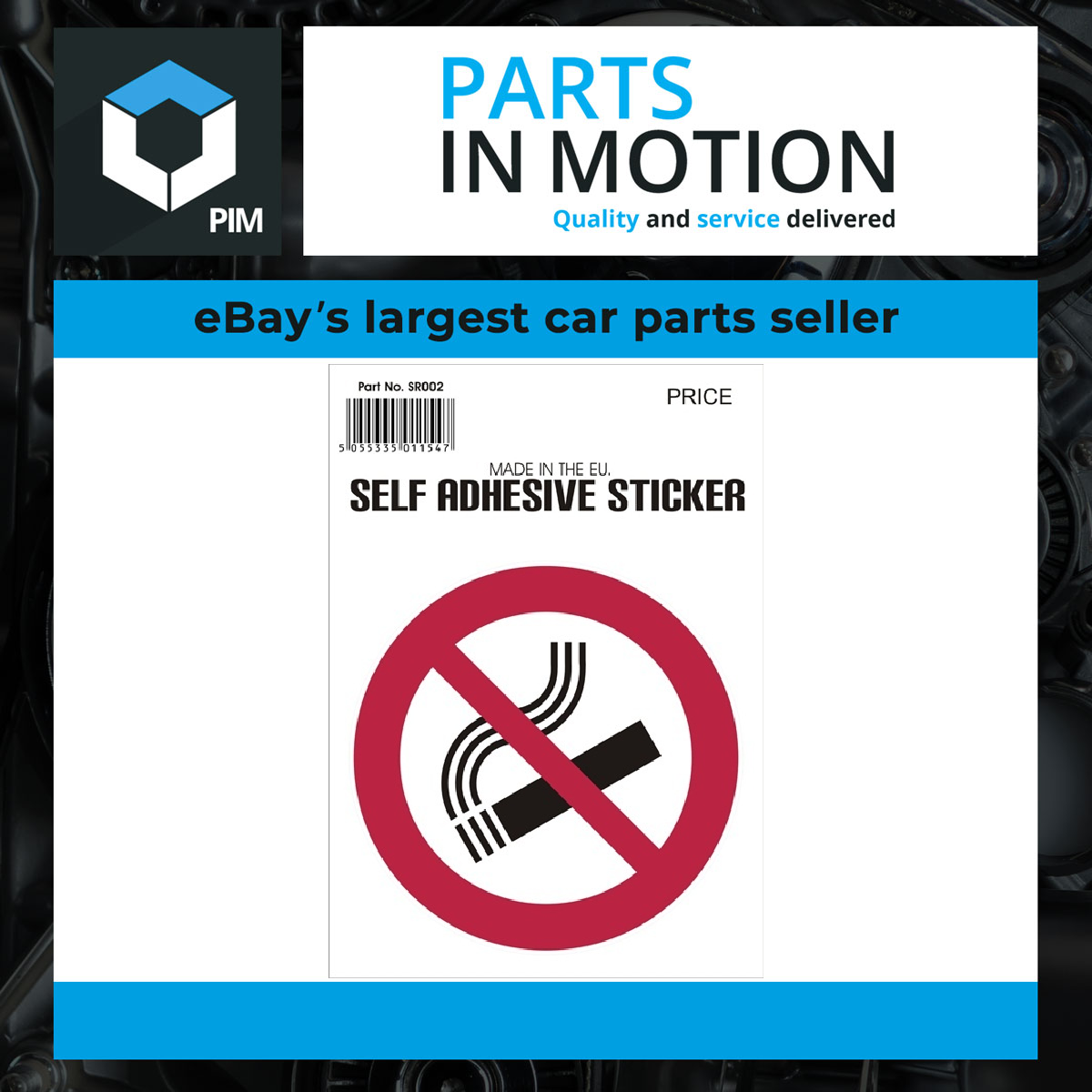 No Smoking Sticker V37 Castle Genuine Top Quality Product New