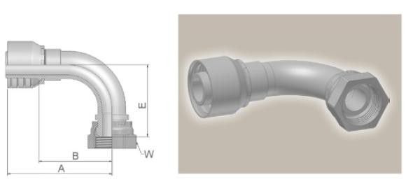 Raccord Parker 1B246-6-6 femelle tournant pour flexible hydraulique (Pack de 6)