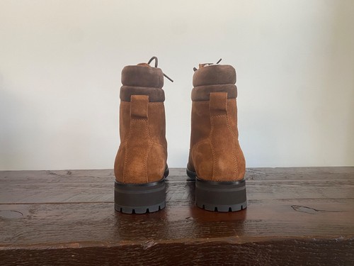 Polo Ralph Lauren Men's Lace-Up Chocolate Brown Cow Suede Bryson Field Boots 13D - Picture 3 of 5