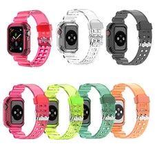 Transparent Case Strap TPU Integrated Glacier Strap for Watch1234567 Series