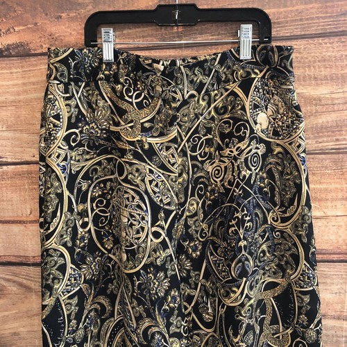 H&M Trend Paisley Equestrian Print Palazzo Wide Legs Pants Size 10 NWT Women’s - Picture 2 of 8