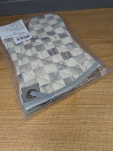 MacKenzie Childs Sterling Check Bistro Oven Mitt NIP Retired 100% Cotton - Picture 4 of 6