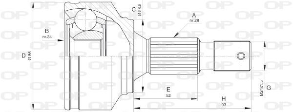 Tête de cardan anti-vibration pour Peugeot 407 et 807 HDi