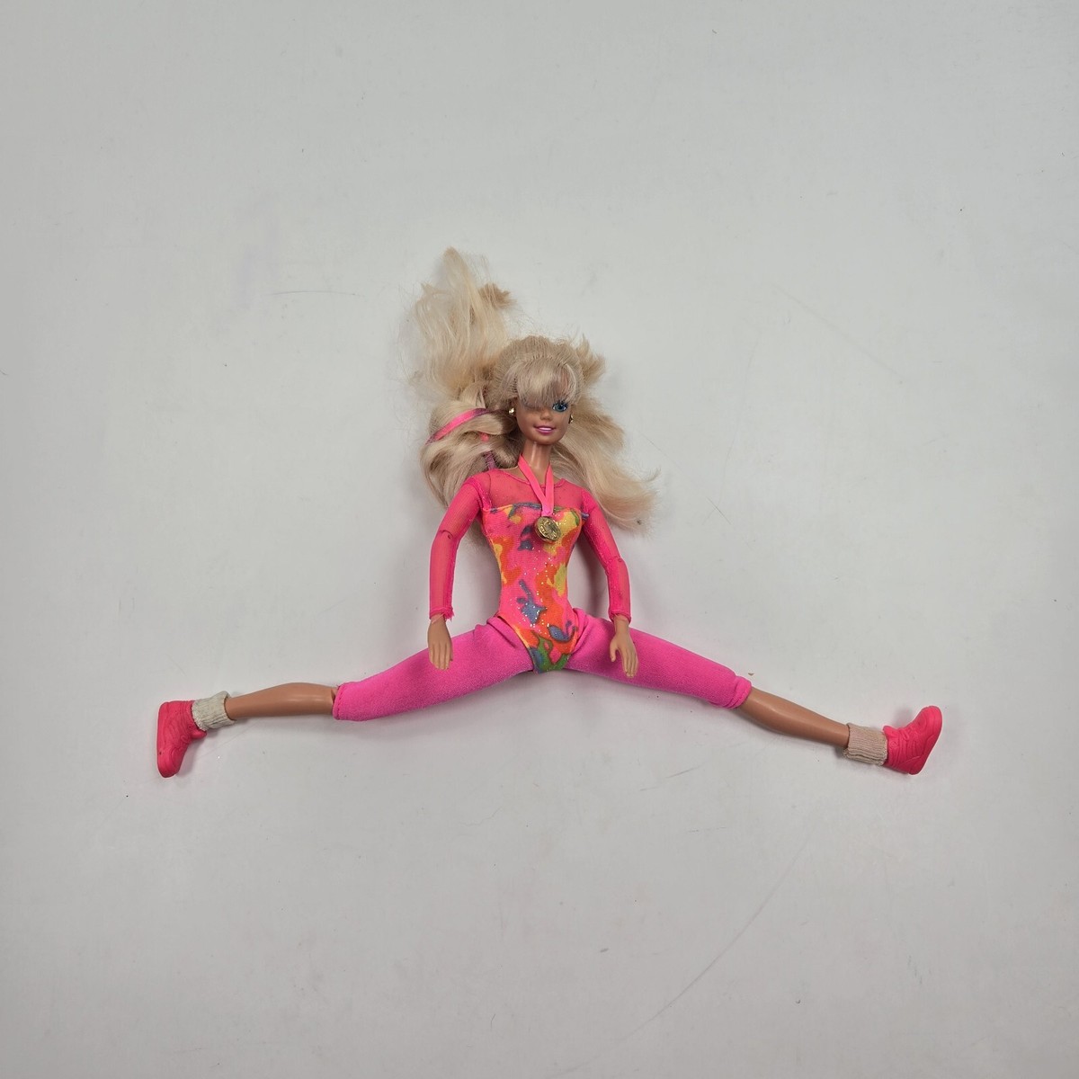 T-Shirt Vintage Barbie Mattel Concours Gymnaste - Taille 10-12, 100% Coton, Neuf Jamais Porté