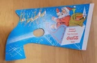 VINTAGE COCA-COLA SEASONS GREETINGS CARDBOARD SIGN - SANTA'S SLEIGH BOTTLER