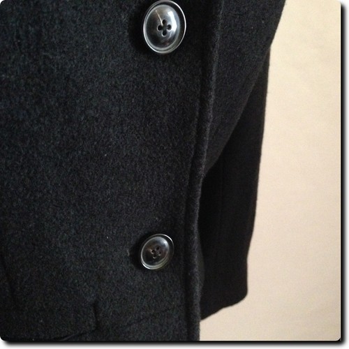 Ellen Tracy Black Wool Blazer with Layered Detailing Jacket 6 - Picture 4 of 7