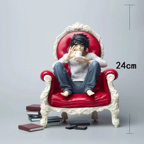 Anime DEATH NOTE L·Lawliet Action Figures PVC Sitting Posture Model Toy Statues - Picture 3 of 9