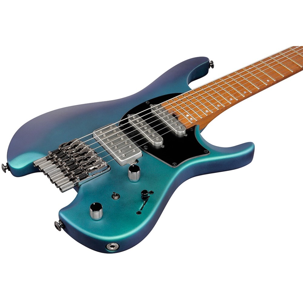 【yuyu】ibanez q547 bmm Ibanez Q547-BMM Q Series Headless 7-String Electric Guitar, Blue