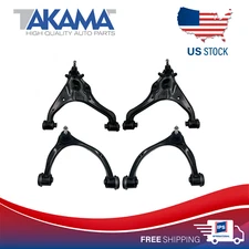 4 PCS Front Lower + Upper Control Arms for 21-24 FORD F-150 F150