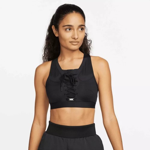 NIKE Dri-FIT Swoosh Air Force 1 Medium-Support Laced Sports Bra Women's Size XL - Picture 5 of 18