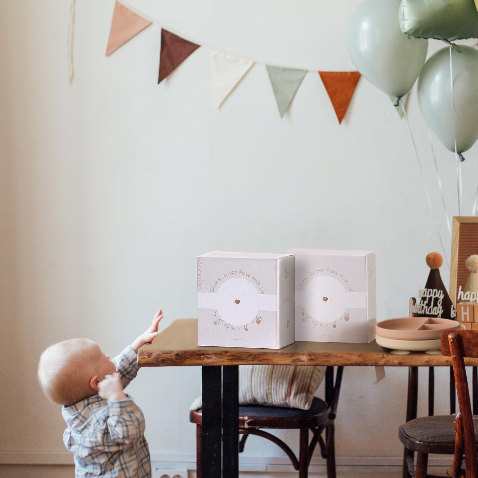 Moonkie Suction Plates for Baby | 100% Silicone BPA-Free Baby Plate... Fast Ship