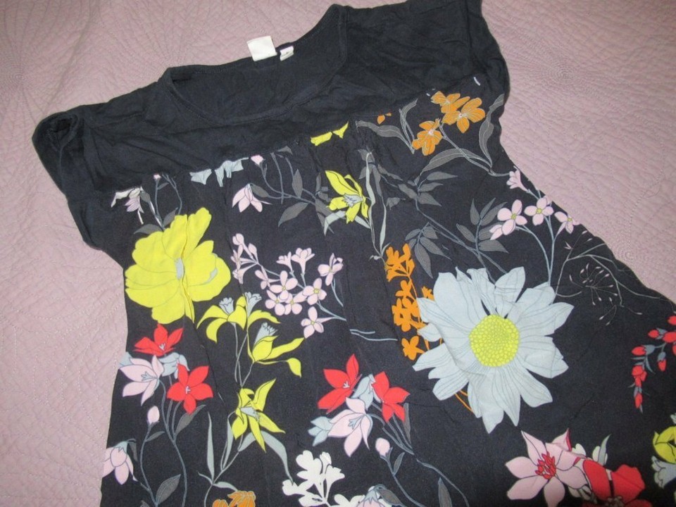 Haut Boutonné Manches Courtes Gap Kids – Imprimé Floral, Taille 8, Comme Neuf