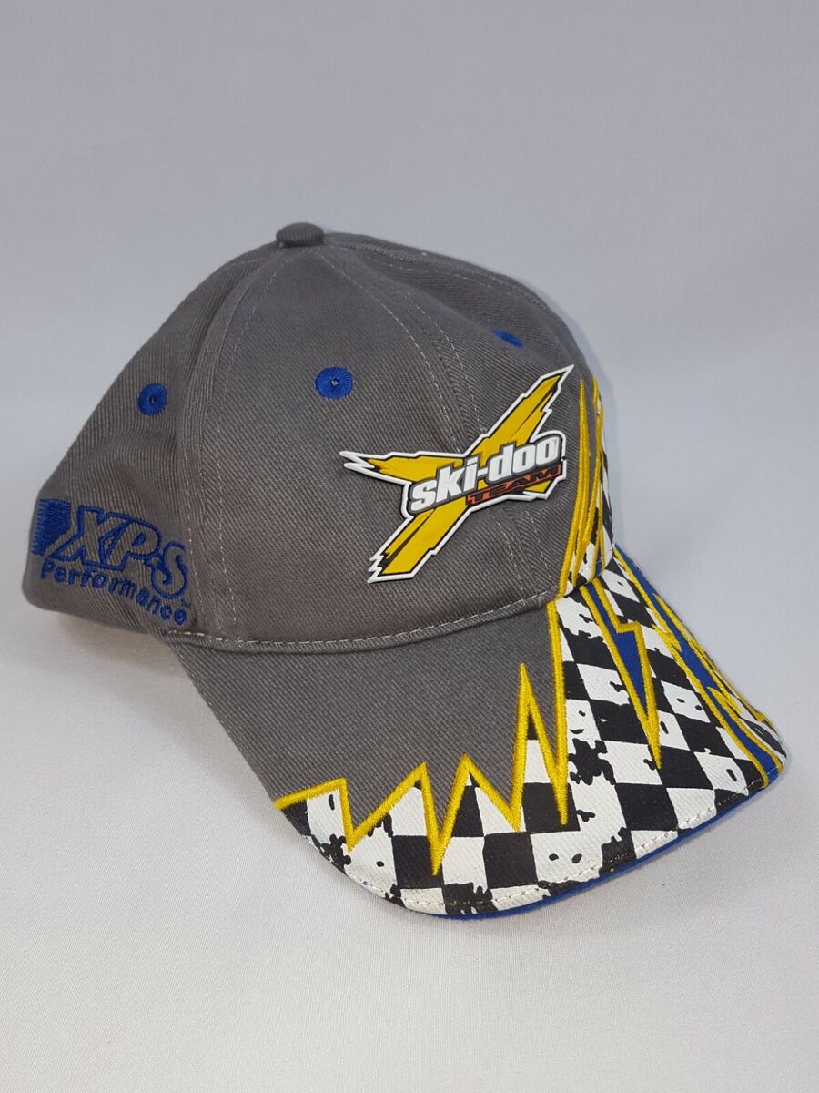 Vintage Style Yellow Red Bombardier Ski-Doo Snowmobile Knit Cap Vintage Style Yellow Red Bombardier Ski-Doo Snowmobile Knit Cap