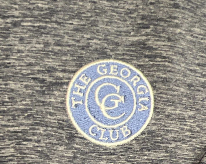 DriWay Hombres The Georgia Club Golf Manga Corta Polo Azul Jaspeado Talla 2XL Foto 3 de 4