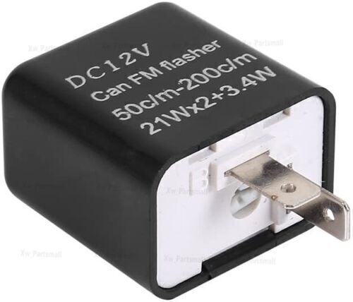 Relè Lampeggiatore LED 2 Pin Regolabile 12V Per Moto, Fari E Indicatori Di Direzione