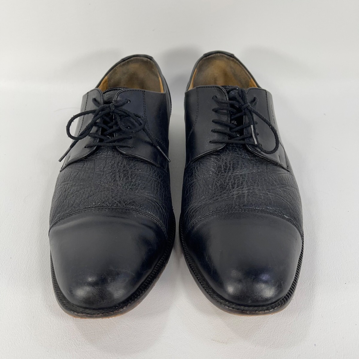 Tauer & Johnson Wellington Shoes Derby Black Calf/Deer 