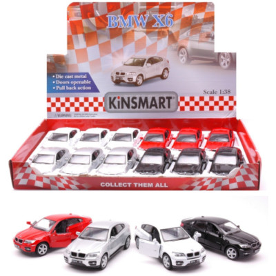 BMW X6 COL.ASS.cm 12 (1 Modellino a Scelta) 1:38 Kinsmart Modellismo Giocattolo