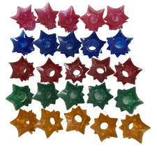 Starburst Atomic Christmas Tree light reflectors (25) Vtg plastic 1” Tall & Wide
