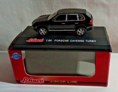 SCHUCO 1:64 SCALE JUNIOR LINE - PORSCHE CAYENNE TURBO - BLACK - 331 5119 - BOXED