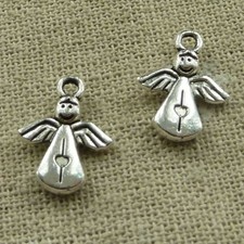 Free Ship 160 pcs tibetan silver angel charms 16X12mm L-3852