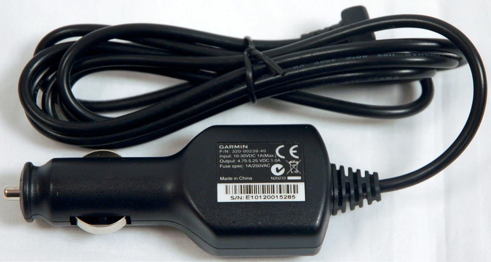 GENUINO Garmin GPS Mini-USB Cargador de Coche Adaptador Nuvi 1350t 1370t 3760t 3790t 260 Foto 2 de 3